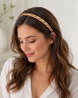 Elastisches Haarband Gold/Schwarz – Einheitsgrösse