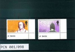 PITCAIRN 2 BRIEFMARKEN JOHN ADAMS