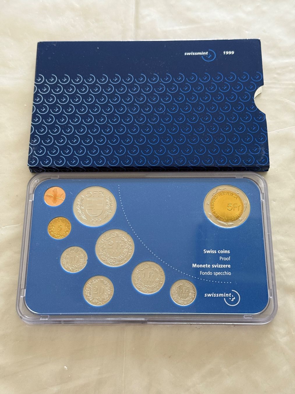 Tutti le monete: Schweizer Münzsatz 1999  polierte Platte – Nuovo (secondo la descrizione) da Wallisellen venduto da SWISS_SILVER1