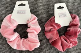 Samt Haargummis, neu, rosa und rot