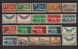 CH Briefmarken Lot "Flugpost" ab 1923
