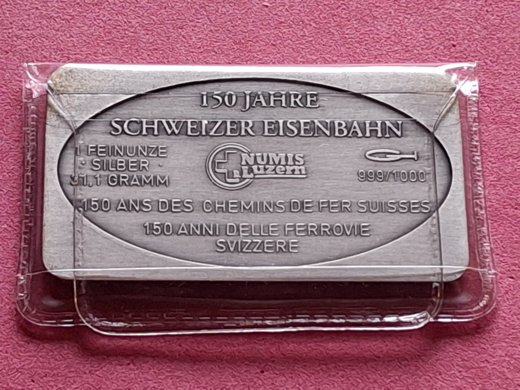 Metalli preziosi: CH EISENBAHN - SCHLOSS LAUPEN - OVP – Usato da Boniswil venduto da dpd4coins 1