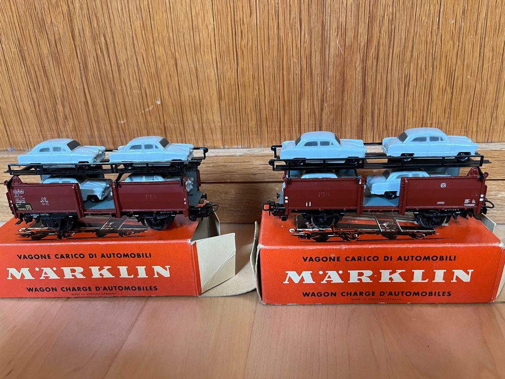 Wagon Porte-autos Ford Taunus Märklin HO Réf 4613 - Rare !