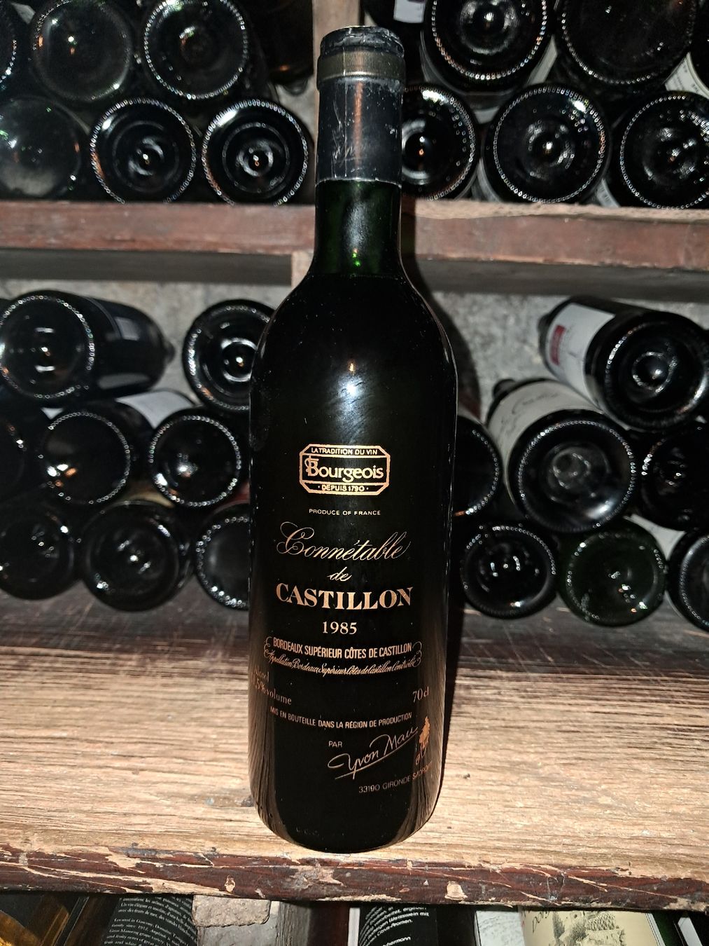 Wein: Connétable de Castillon bordeaux superieur 1985 – Neu und originalverpackt aus Le locle von juliensaran