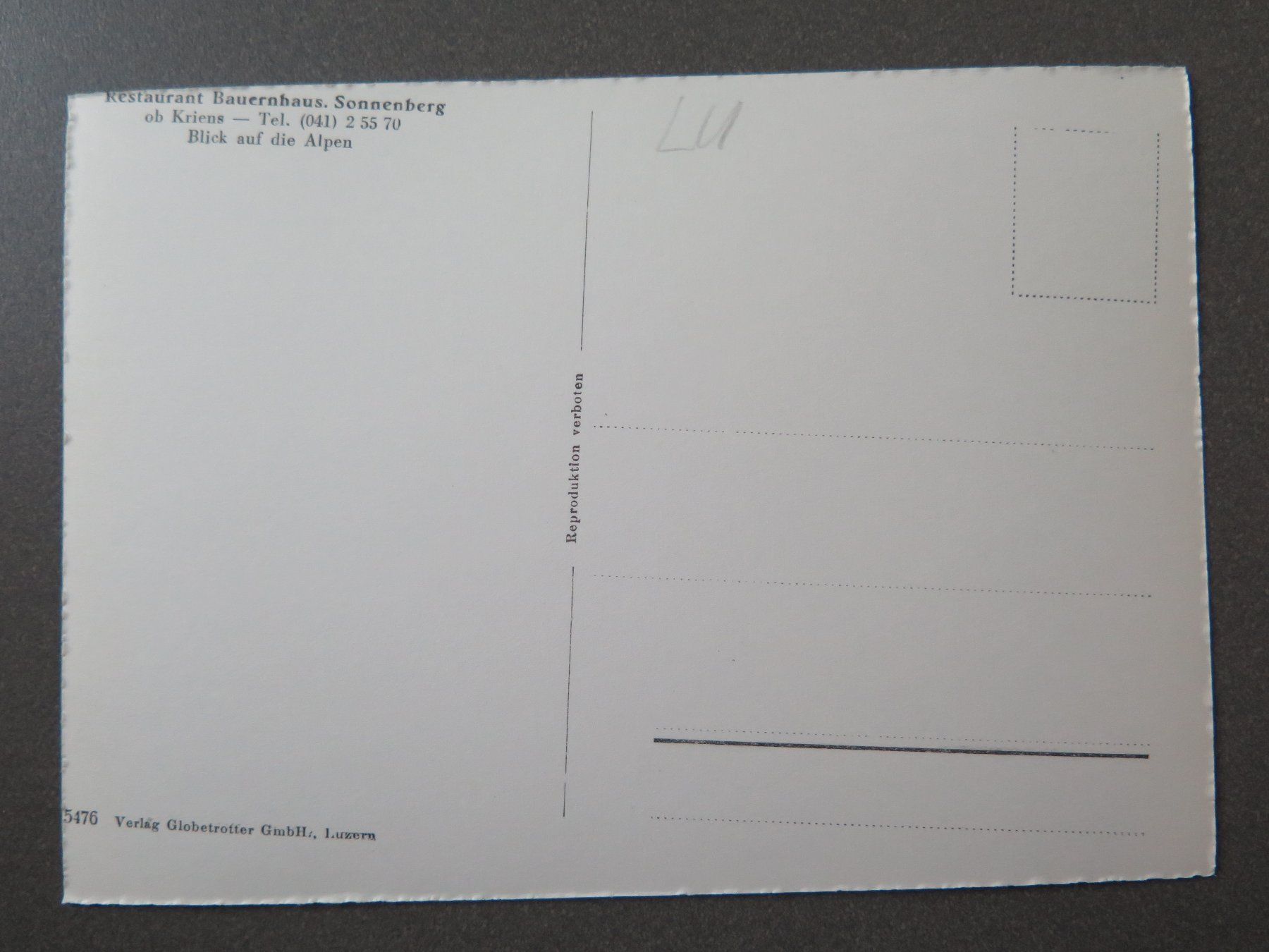 Cartoline postali: KRIENS - SONNENBERG - REST. BAUERNHAUS – Usato da Wittenbach venduto da lipasal 1
