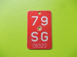 Velonummer / Fahrradnummer SG 79
