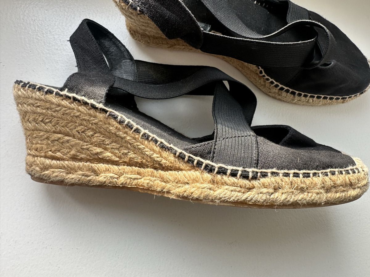 Scarpe da donna: Black espadrilles sandal with heel – Nuovo (secondo la descrizione) da Uster venduto da Monika_OB 2