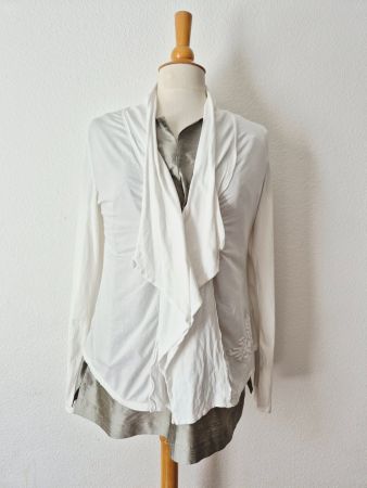 JÄCKLI JACKE NILE S 36 WEISS RÜSCHEN,  TOP ZU KLEID HOSE