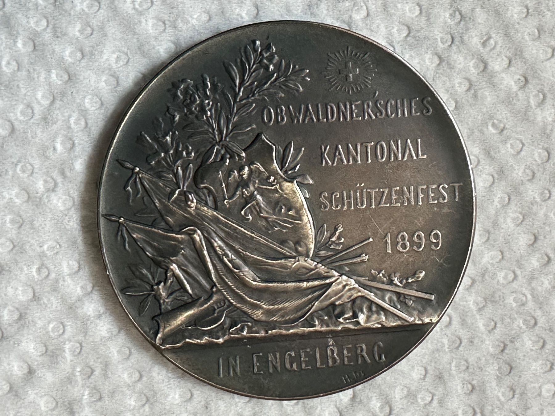 Medaglie: Schützenmedaille 1899 Engelberg – Usato da Kandergrund venduto da honey-art_and_more 4