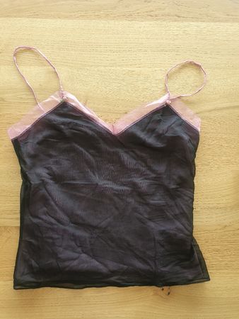 Kookai Top, Gr. 2, schwarz/rosa