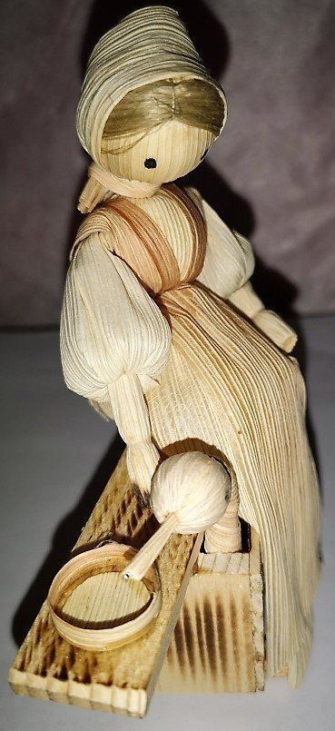 Statuette: Maisblatt Frau beim Gansfüttern – Nuovo (secondo la descrizione) da Lutzenberg venduto da Pinschi01 3