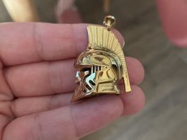 Spartan Helmet pendant gold