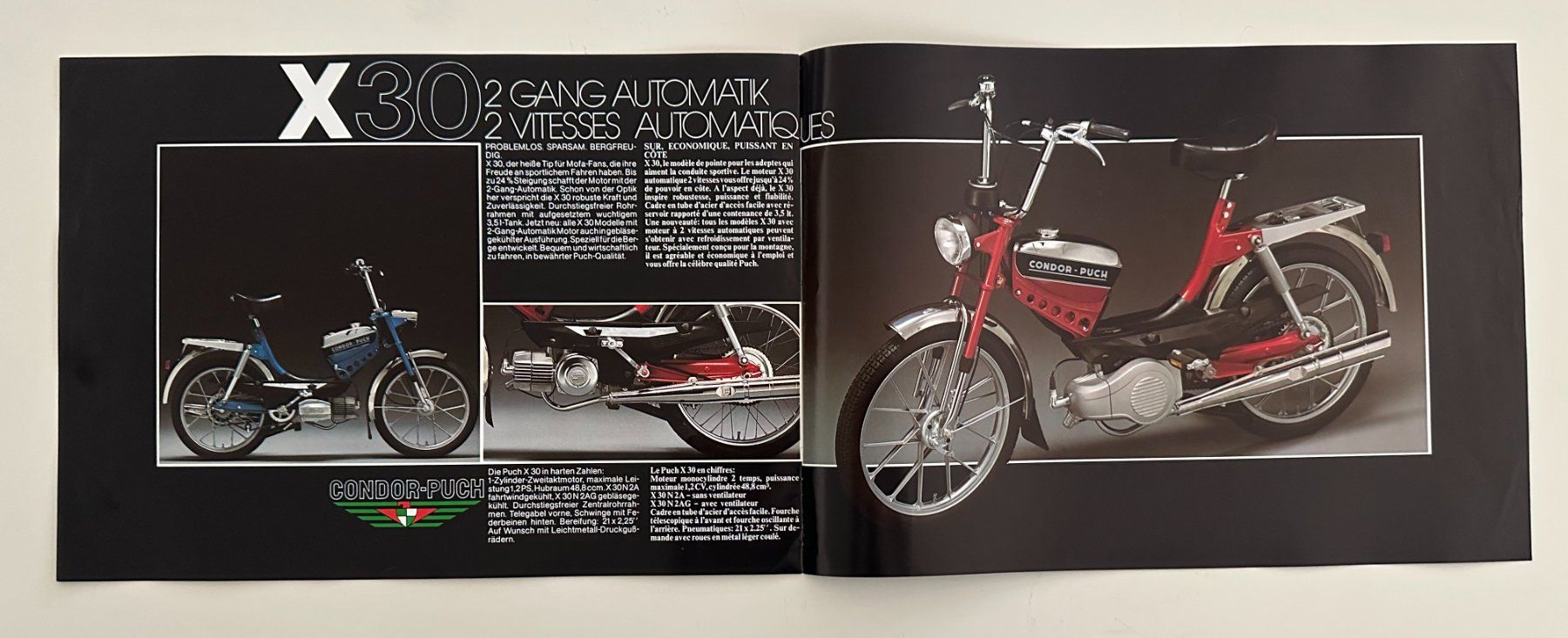 Puch Dokumente: Original Condor-Puch Maxi / X30 Prospekt d/fr – Gebraucht aus Oberägeri von verwuester 3