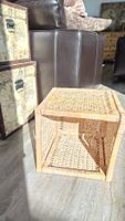 Panier de rangement en osier carré, état impeccable