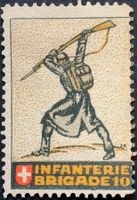 Infanterie Brigade 10, verschobener Druck, 1.WK, Wi 4.Div 2-