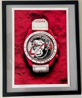 DEATH NYC Pop Art „Moonswatch&Monkey“, Limited x/100 + cadre