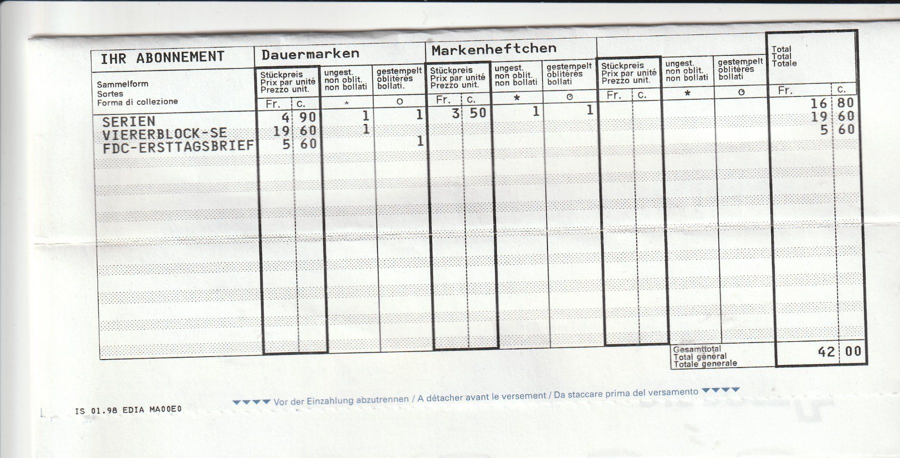 Tutti i francobolli: Swiss Post Briefmarken Abo Lot  Dauermarken / Markenheftchen – Usato da Rupperswil venduto da Ema10 4