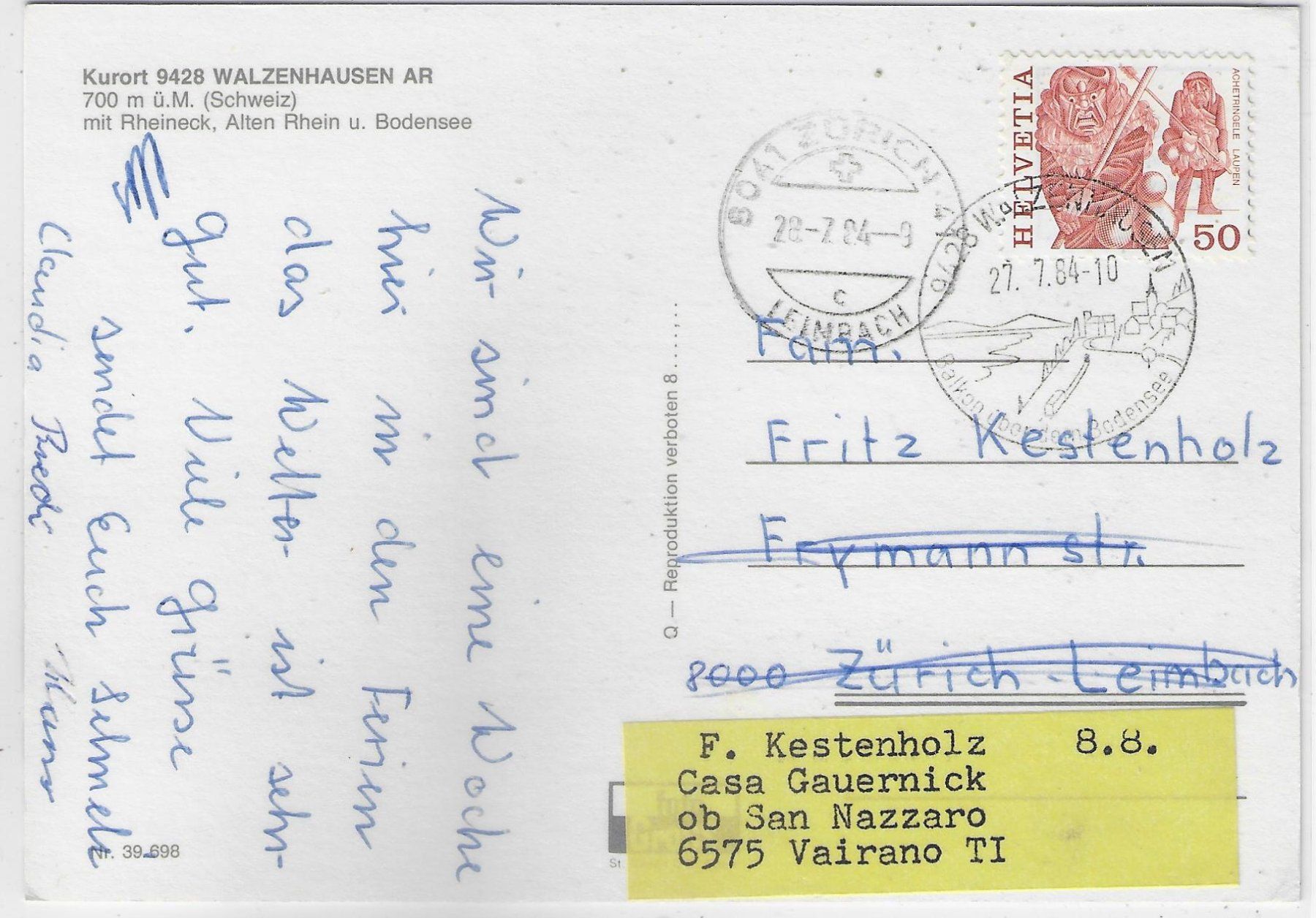 Cartoline postali: Walzenhausen AR - Multiview – Usato da Ettingen venduto da Kartenplanet 1