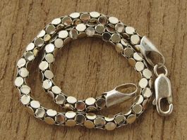 Vintage Popcorn Armband Silber 925 vergoldet Italien