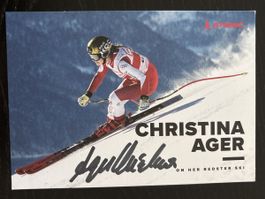 Signierte Autogrammkarte Christina Ager