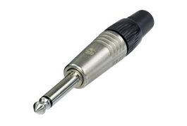 2-poliger 6.35 mm Klinkenstecker, Fb. silber, 50 Stk.