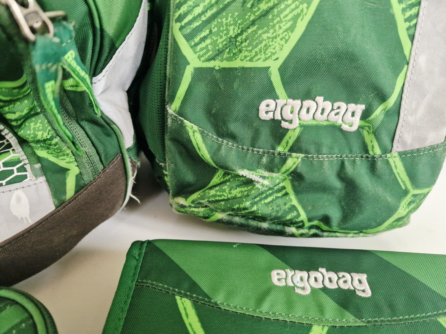 Ergobag Borse & Zaini: Jungen Ergobag Schullrucksack mit Etui Grün mit div. Fächern – Usato da Hallau venduto da CHACLA 2