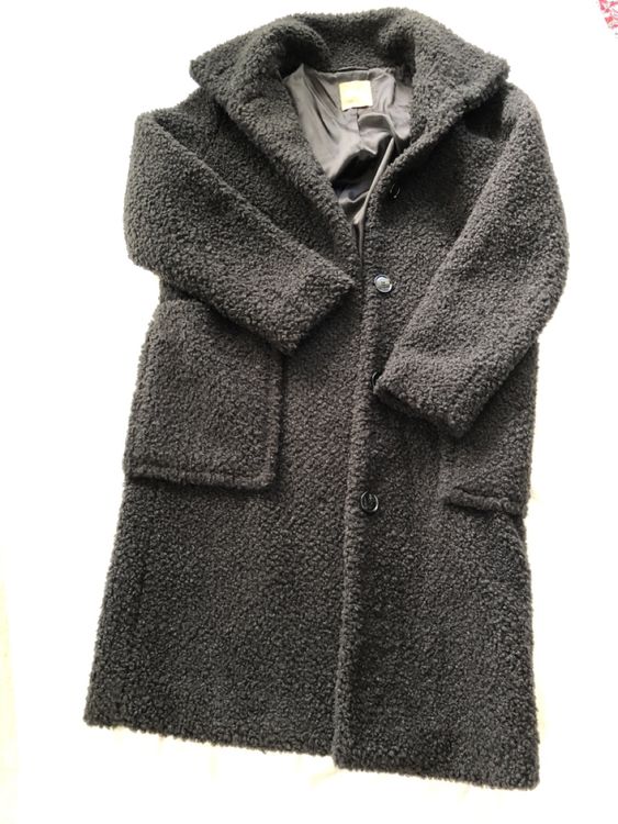 Hugo Boss Boucle Mantel Schwarz 34 (Gebraucht) in Zürich für