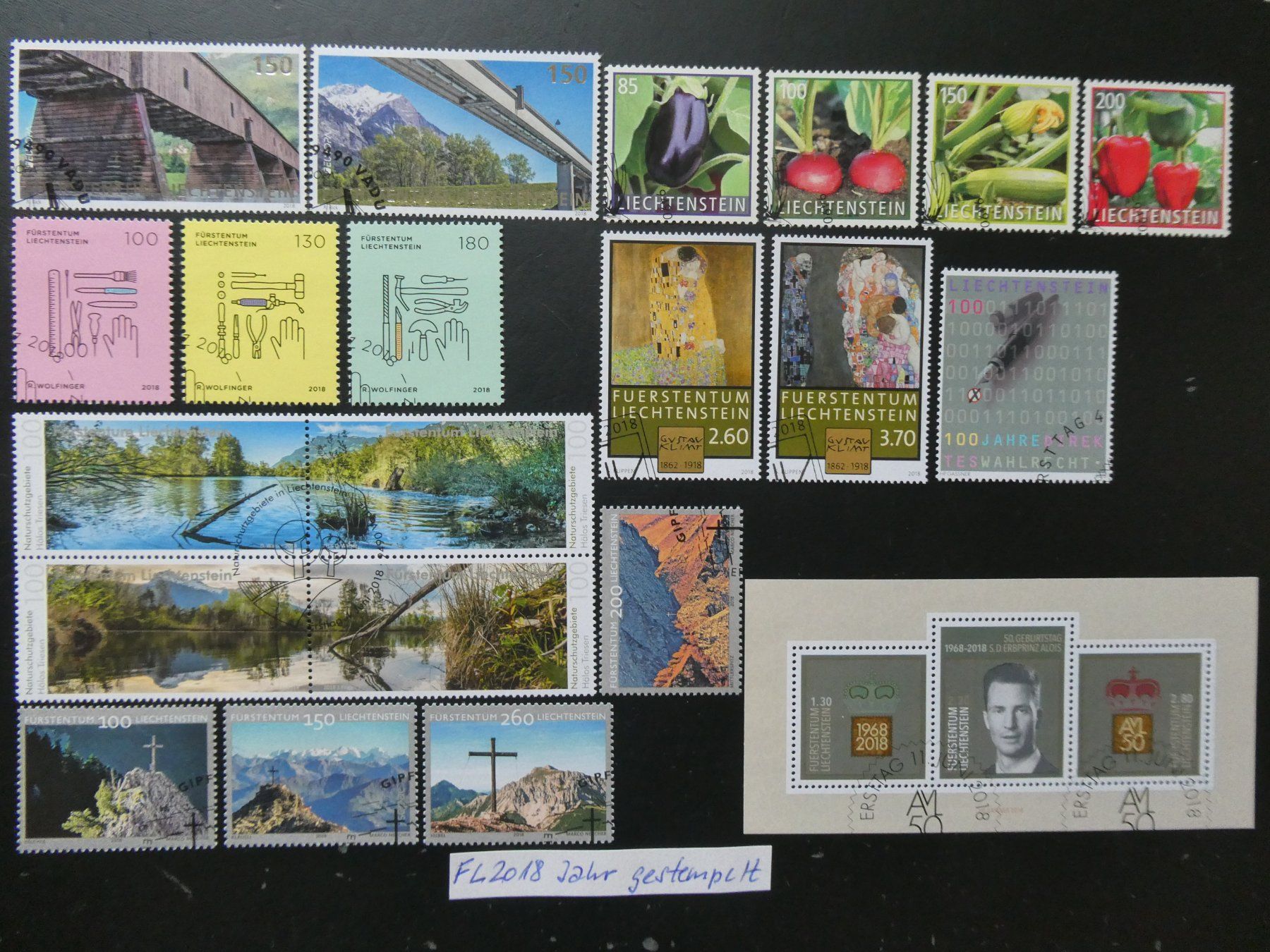 Alle Briefmarken: FL 2018 Jahr gestempelt – Gebraucht aus Lausen von Herbamare01