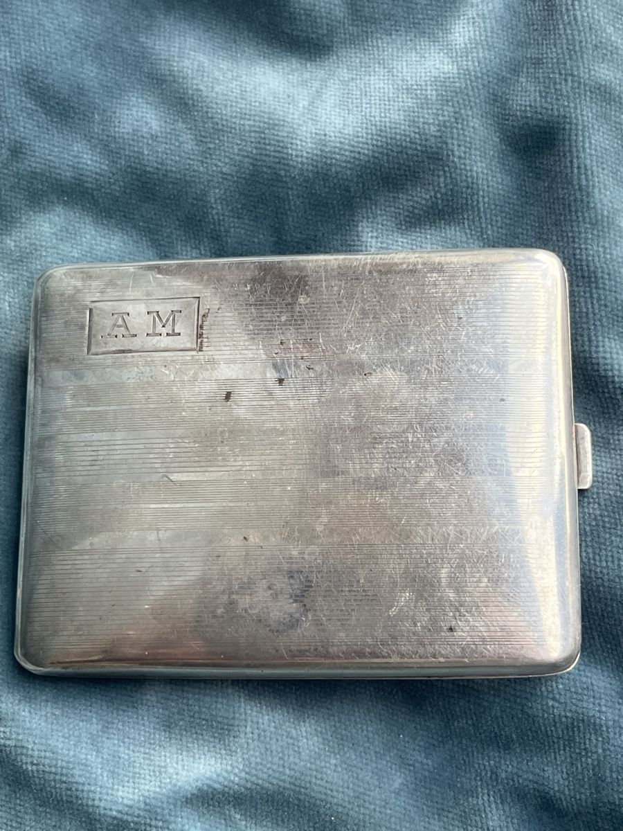 Sonstige Tabakwaren: Sterling Silber Zigarettenetui, Vintage, Monogramm AM – Gebraucht aus Brienz BE von hey_z9vg