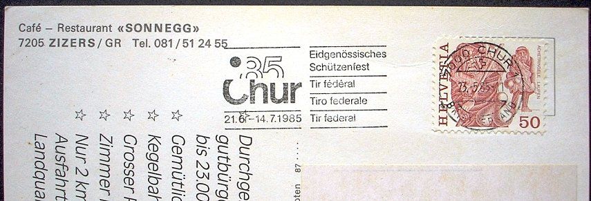 Ansichtskarten: ZIZERS Café Restaurant Sonnegg – Gebraucht aus Jona von philajona 1