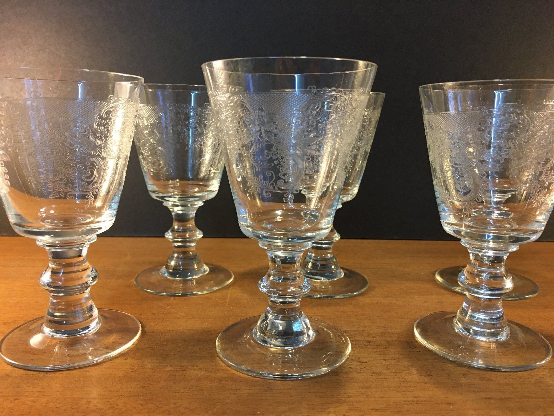Bicchieri: Vintage Wunderschöne 8 Kristallgläser – Usato da Schaffhausen venduto da vintageville