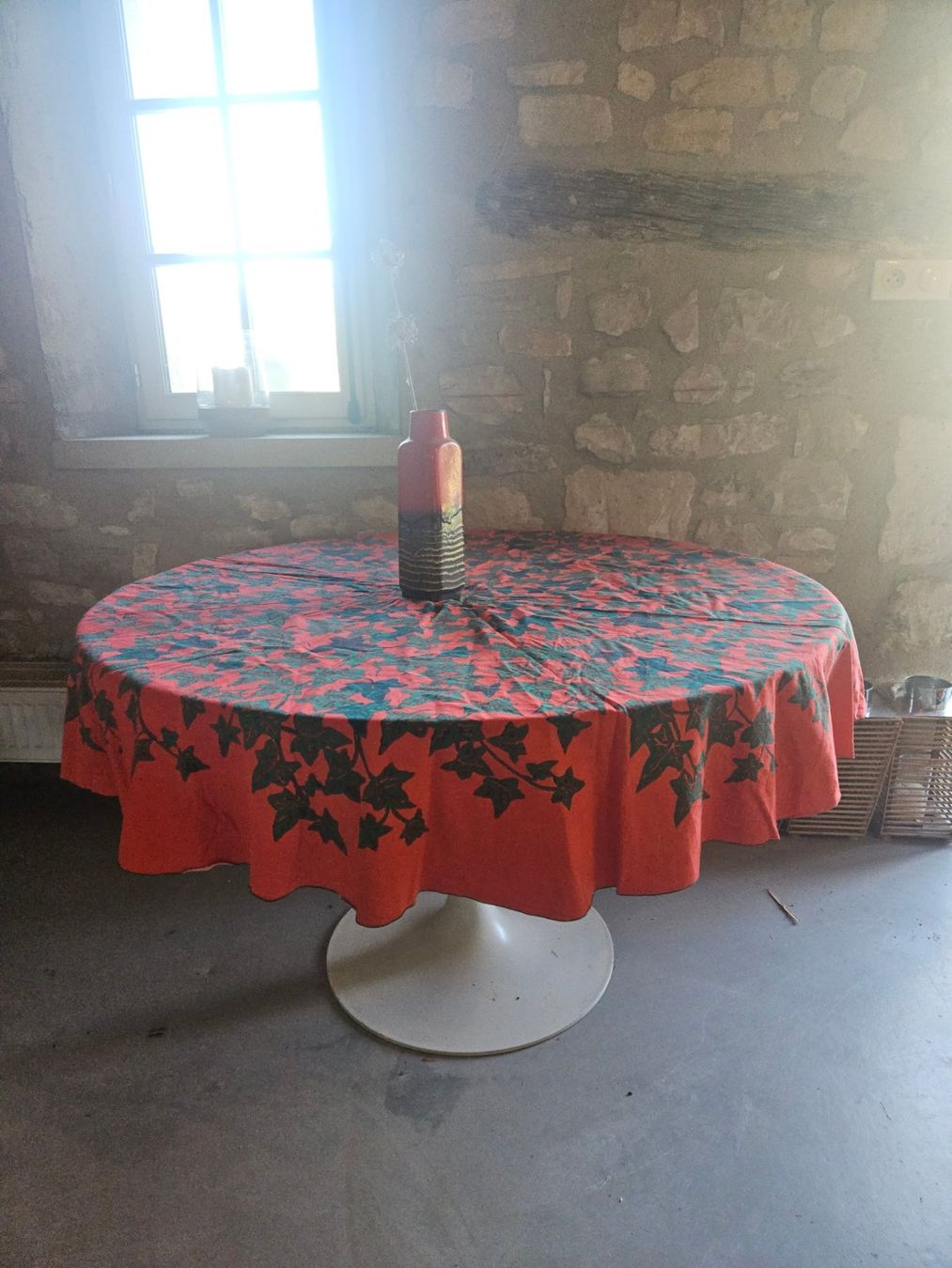 Sonstige Tischwäsche: Nappe ronde réel seventies neuve – Neu (gemäss Beschreibung) aus Thônex von lacomtessedesfees