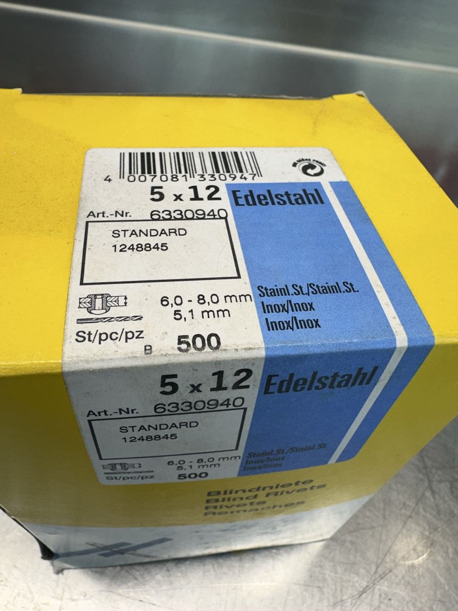 Gesipa Tutti gli attrezzi: Gesipa Blindniete 5x12mm Edelstahl – Nuovo (secondo la descrizione) da Schwende venduto da weesli 1