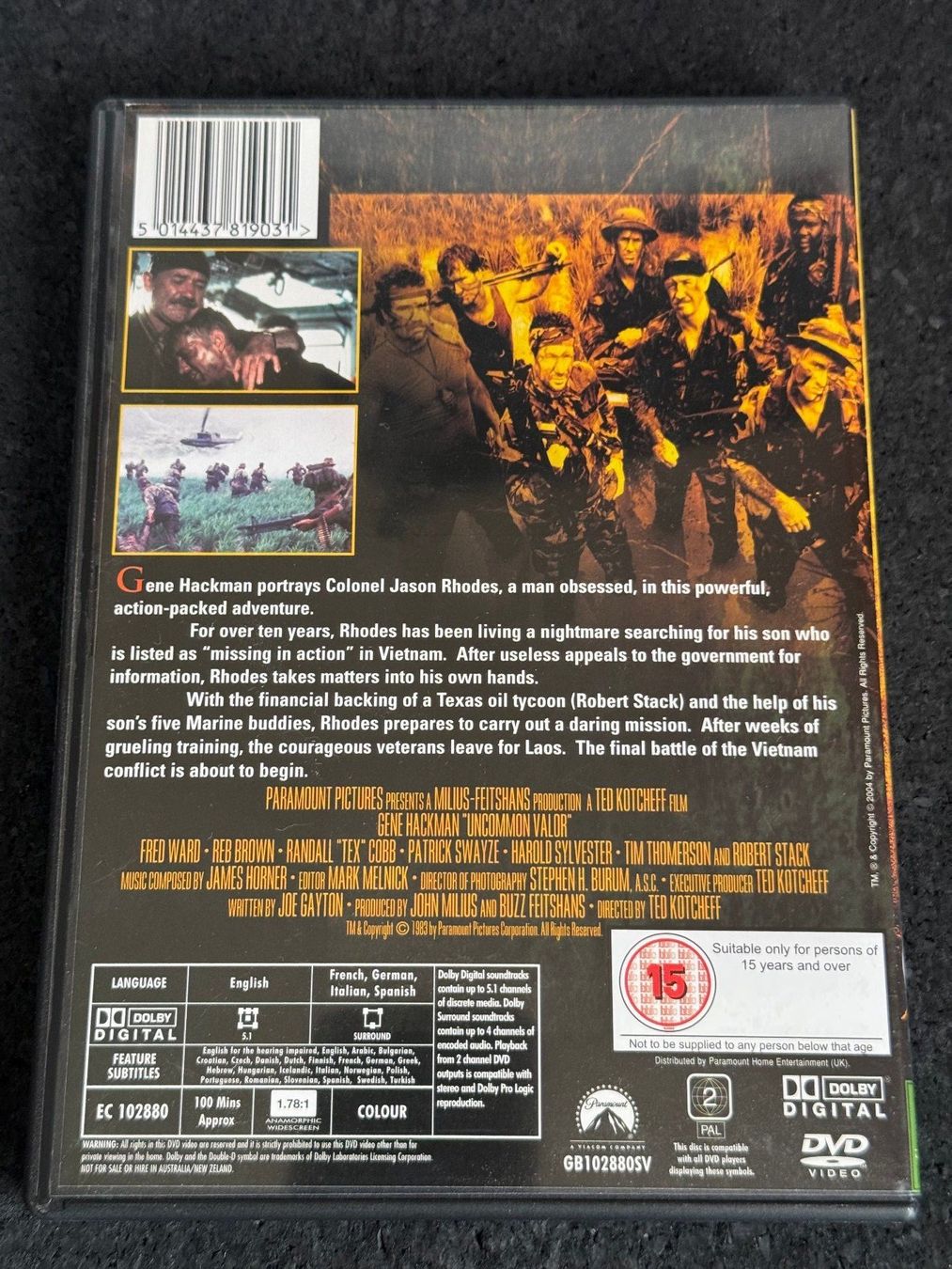 Tutti i DVDs: Uncommon Valor DVD EN Gene Hackman – Usato da Fribourg venduto da tschjoly 1