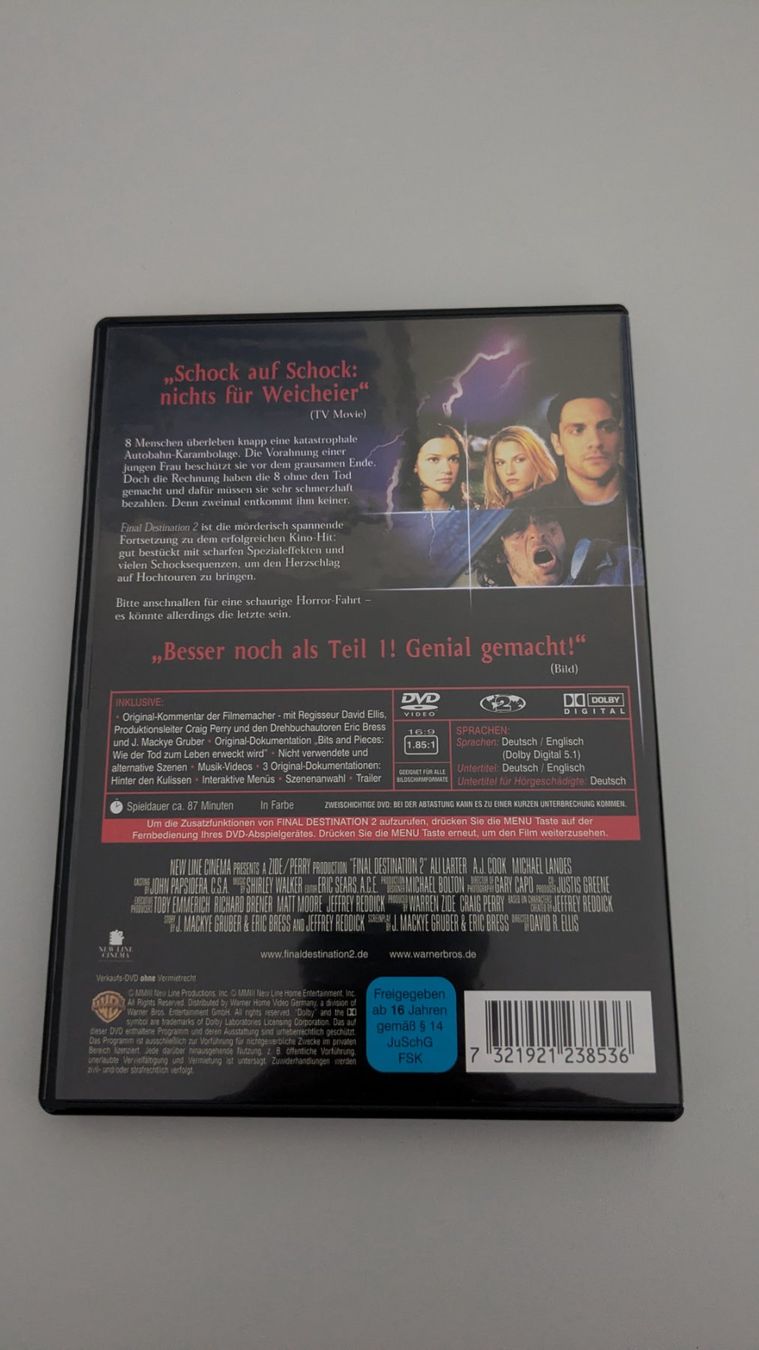 Tutti i DVDs: Final Destination 2 (DVD) – Usato da Würenlos venduto da Sandler 1