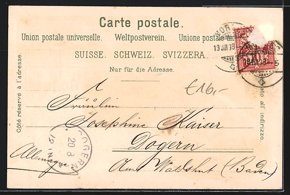 Cartoline postali: Litho Morges, Chateau de Vufflens, L'Ars – Usato da Berlin venduto da bartko-reher 1