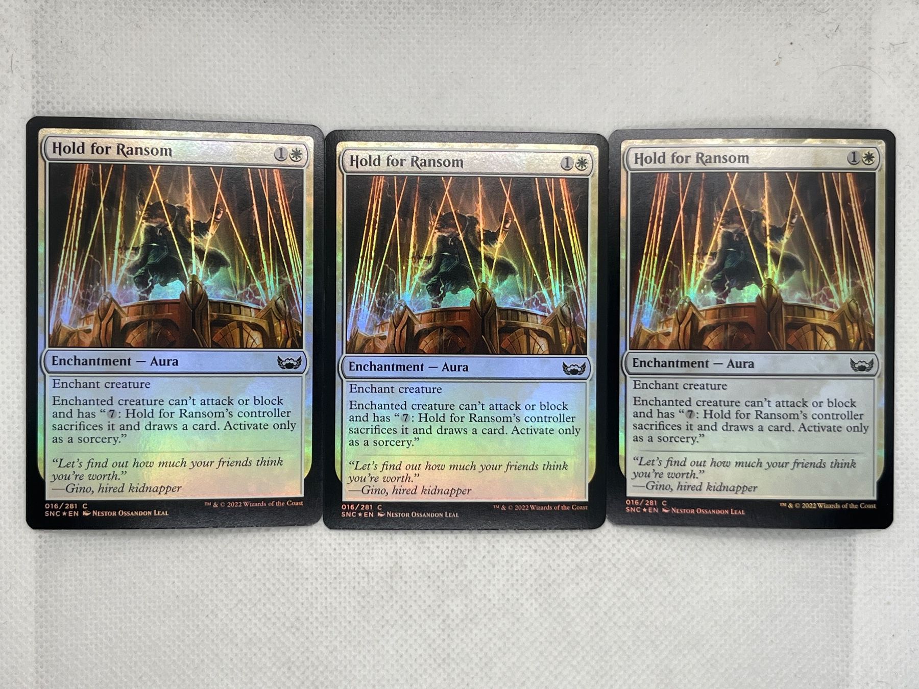 Magic The Gathering Carte collezionabili: 3x Magic The Gathering Hold for Ransom Foil – Usato da Hinterkappelen venduto da Kim1992