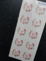 Sticker Selbstklebeetiquetten 'Thank you' 40 Stück NEU