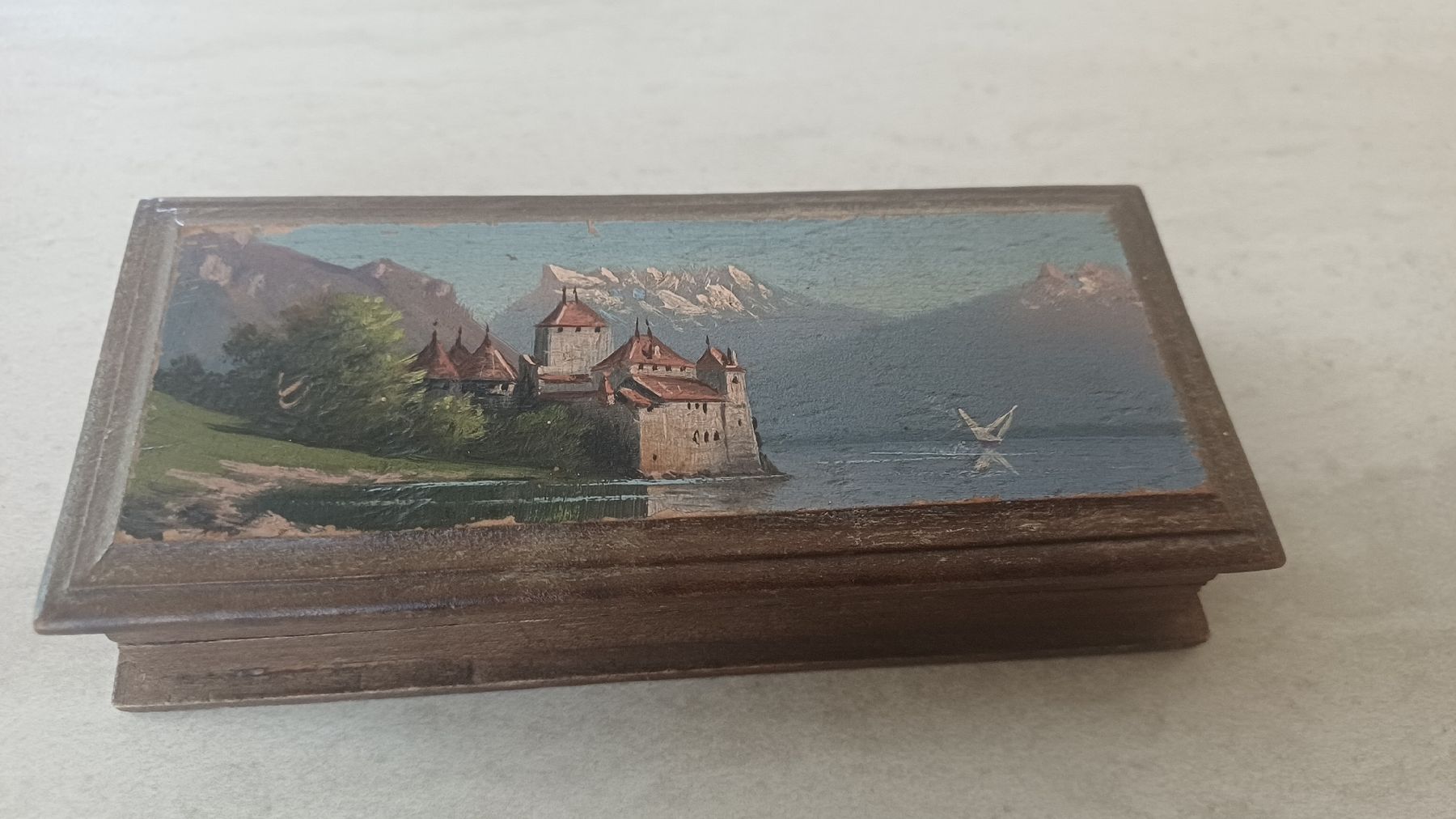 Cassapanche: Schöne antike Briefmarken Schatulle – Usato da Flawil venduto da Naphtali 7