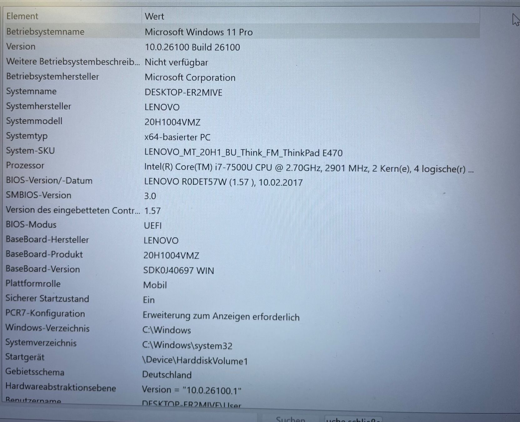 Lenovo Notebook: Lenovo Thinkpad E470 i7/16GB/250GB/Win11pro – Usato da Niederdorf venduto da LeptonAG 4