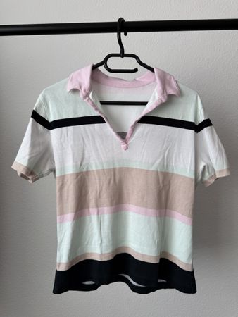 PASTEL STRIPED POLO SHIRT👕