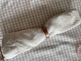 8er Set Antike Serviettenringe aus Kupfer, Handgemacht!