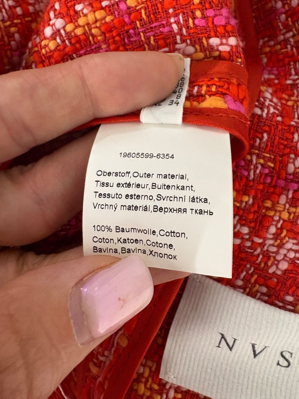 Giacche: NVSCO leichte Tweed Jacke mit Fransen rot 34 Kurzmantel – Nuovo (secondo la descrizione) da Regensdorf venduto da secondchancefashion 5