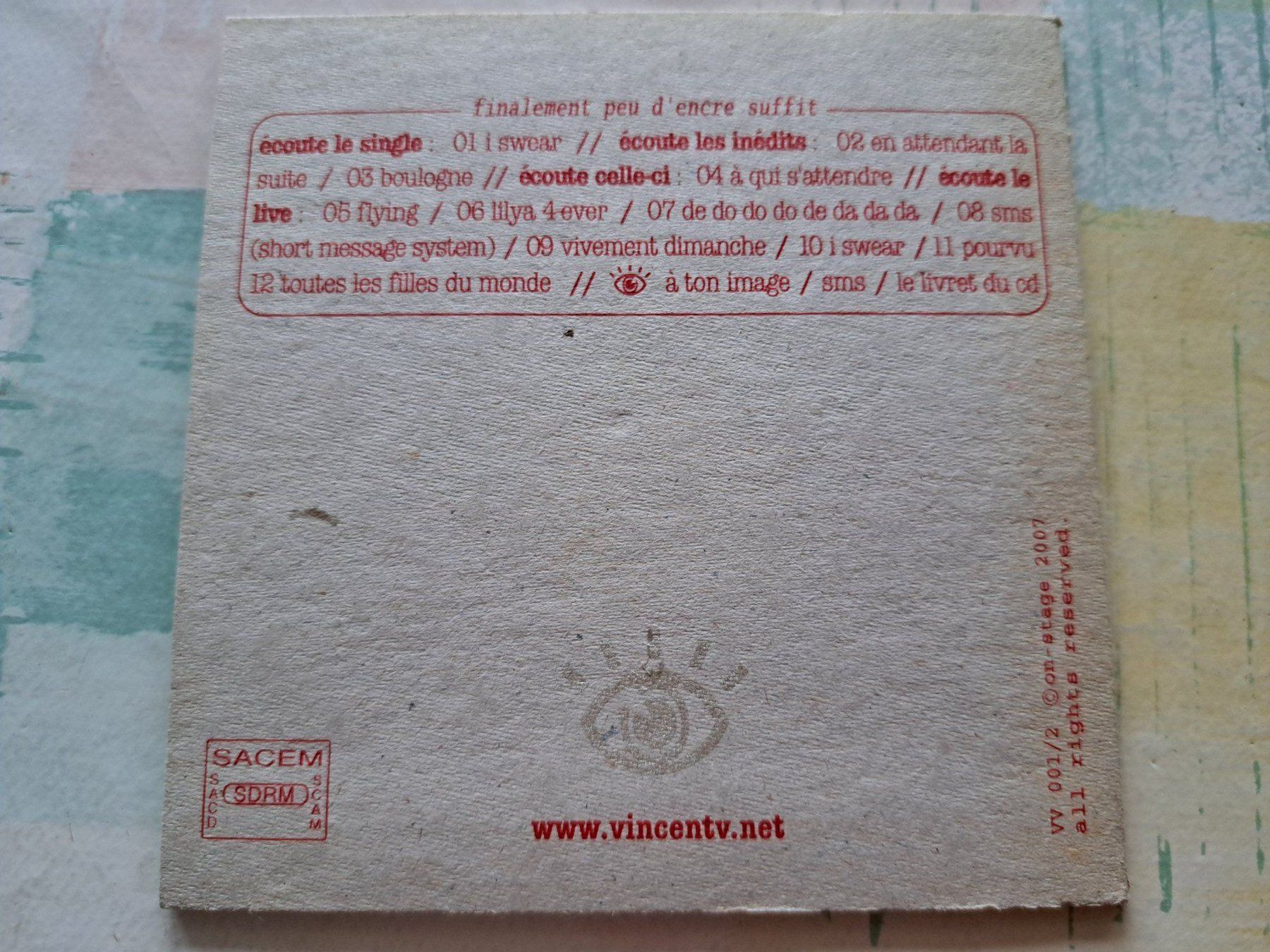 CDs: Cd Vincent V. - Ecoute  – D'occasion à Pully par bro_n52j 1
