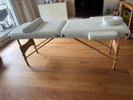 Massageliege TecTake tragbar weiss neuwertig 185cm