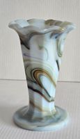Jugendstil Vase um 1910, marmoriertes Steinglas