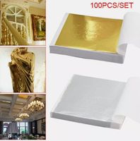 100 x Blattgold Schlagmetall zum vergolden Goldfolie Vergold