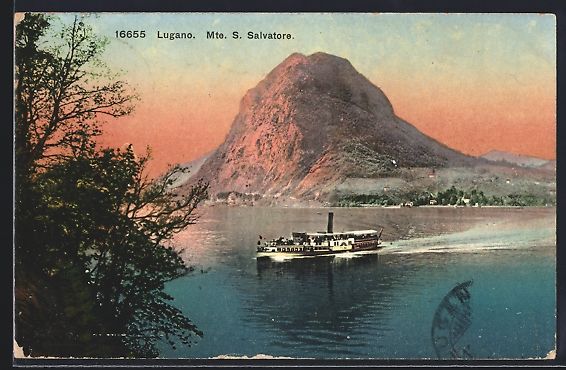 Cartoline postali: AK Lugano, Mte. S. Salvatore, 1912 – Usato da Berlin venduto da bartko-reher