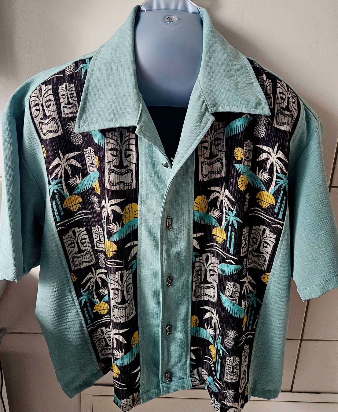 Camicie: Rock Steady Bowling Shirt HEMD - Mint – Usato da Liebefeld venduto da Straycats 1