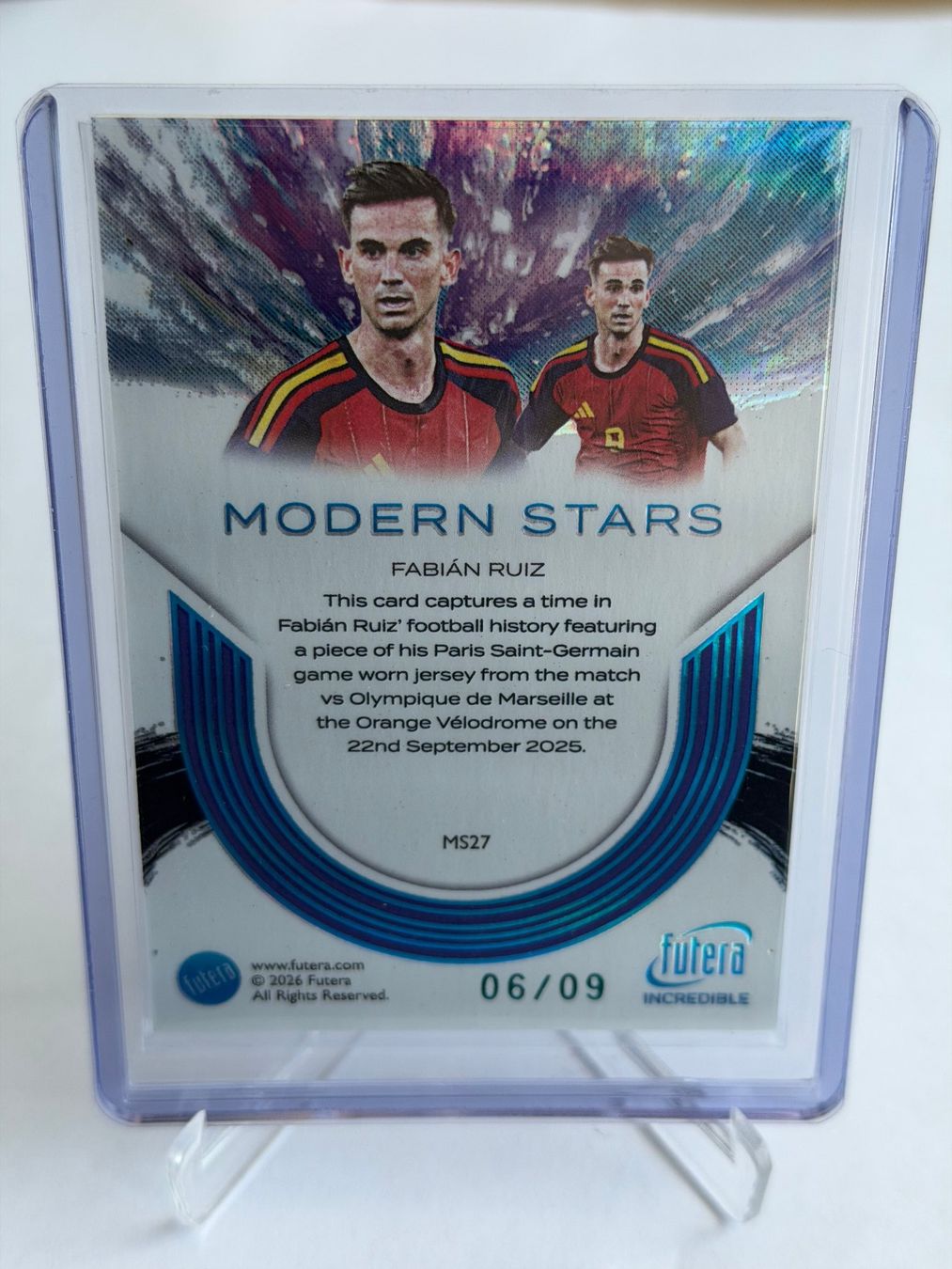 Fabian Ruiz Patch 06/09 Futera Spanien PSG game-worn Relic (Neu (gemäss ...
